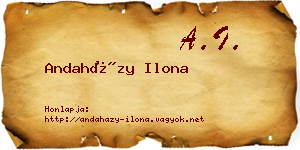 Andaházy Ilona névjegykártya
